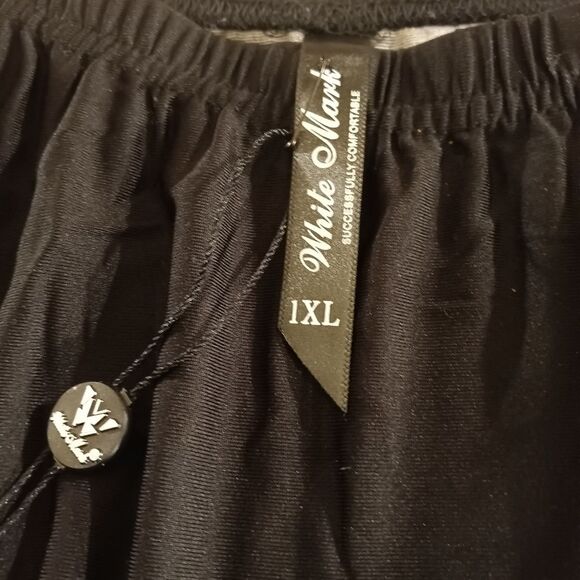 White Mark Plus NWT Alta Gold Black Lace Trimmed Jersey Knit Shift Dress… - Picture 7 of 9